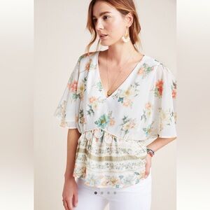 Farm Rio for Anthropologie Hestia blouse sz med